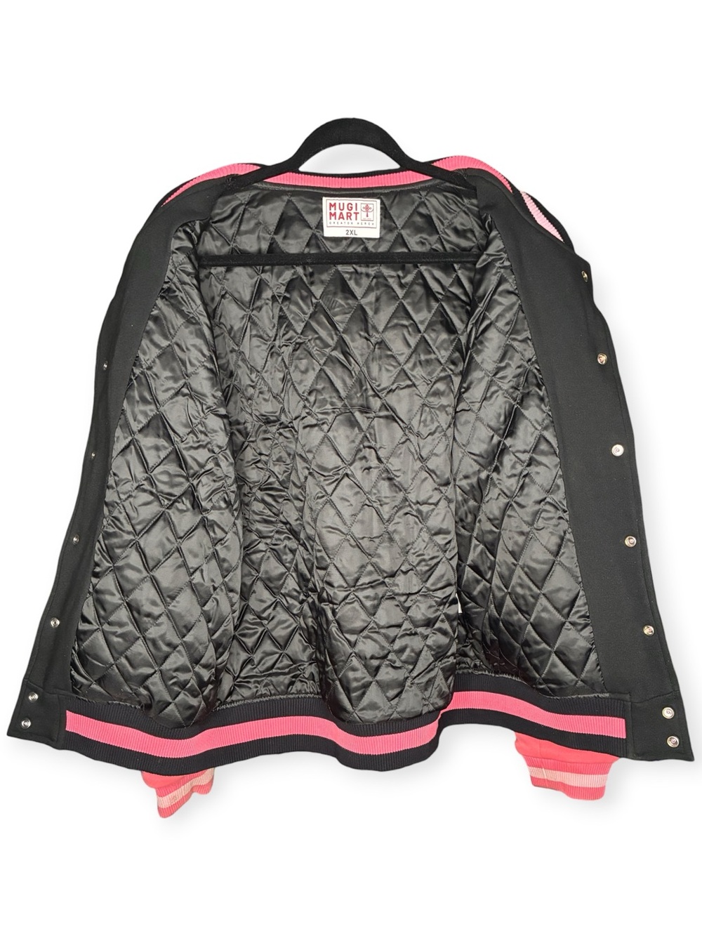 PUNKALOPI 2X Mugi Mart Creator Merch Bomber Jacket Rabbit “Class of Chaos” Pink - Picture 10 of 10